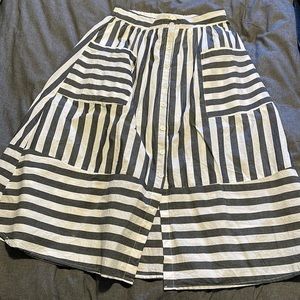 Striped Midi Skirt